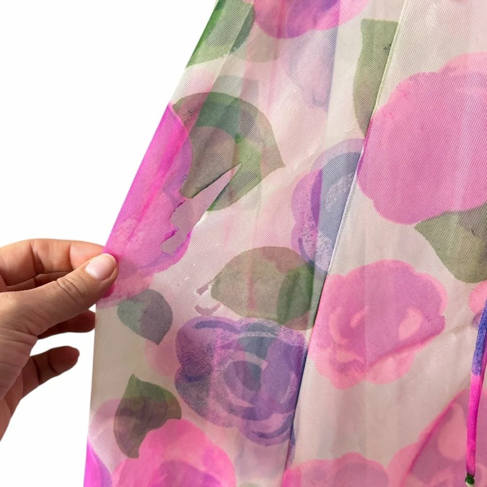 Claire Sandra Lucie Ann Beverly Hills Vintage Colorful Maxi Dress Nightgown